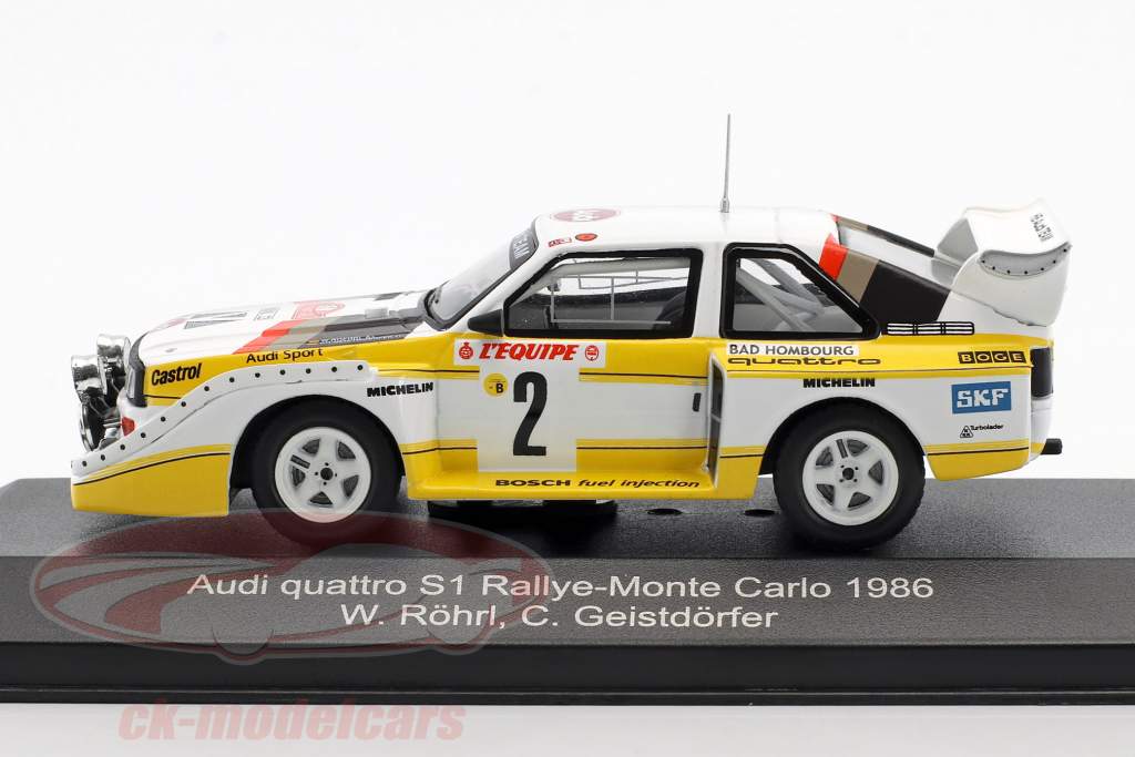 Audi Quattro Sport E2 Night Version #2 cuarto Rallye Monte Carlo 1986 Röhrl, Geistdörfer 1:43 CMR