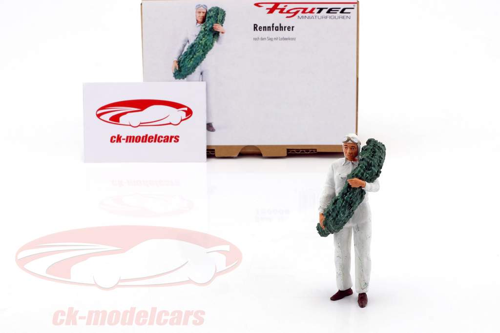 course voiture chauffeur figure avec laurier couronne 1:18 Figutec Figures
