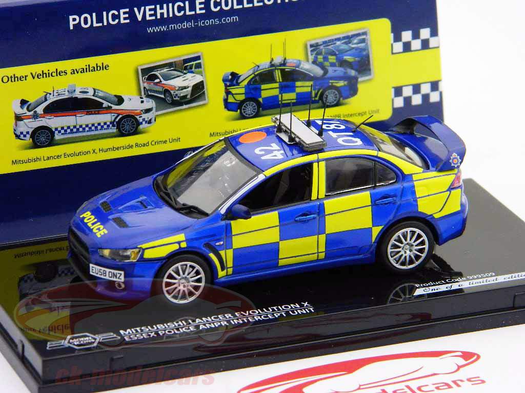 Mitsubishi Lancer Evolution X Essex Police ANPR Intercept Unit 1:43 Model Icons