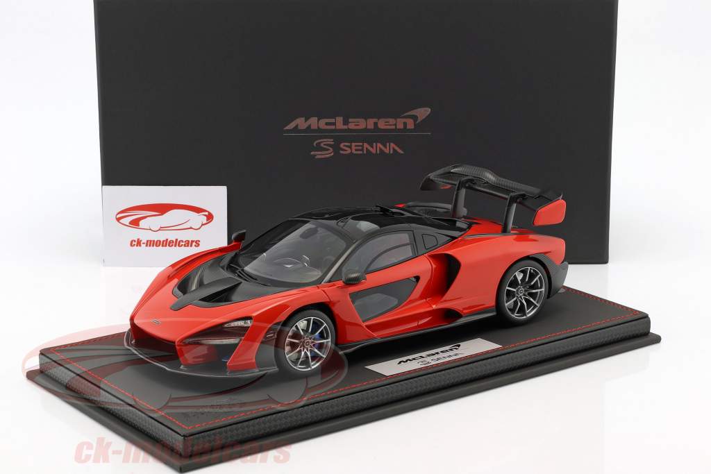 McLaren Senna année de construction 2018 rouge accent 1:18 BBR