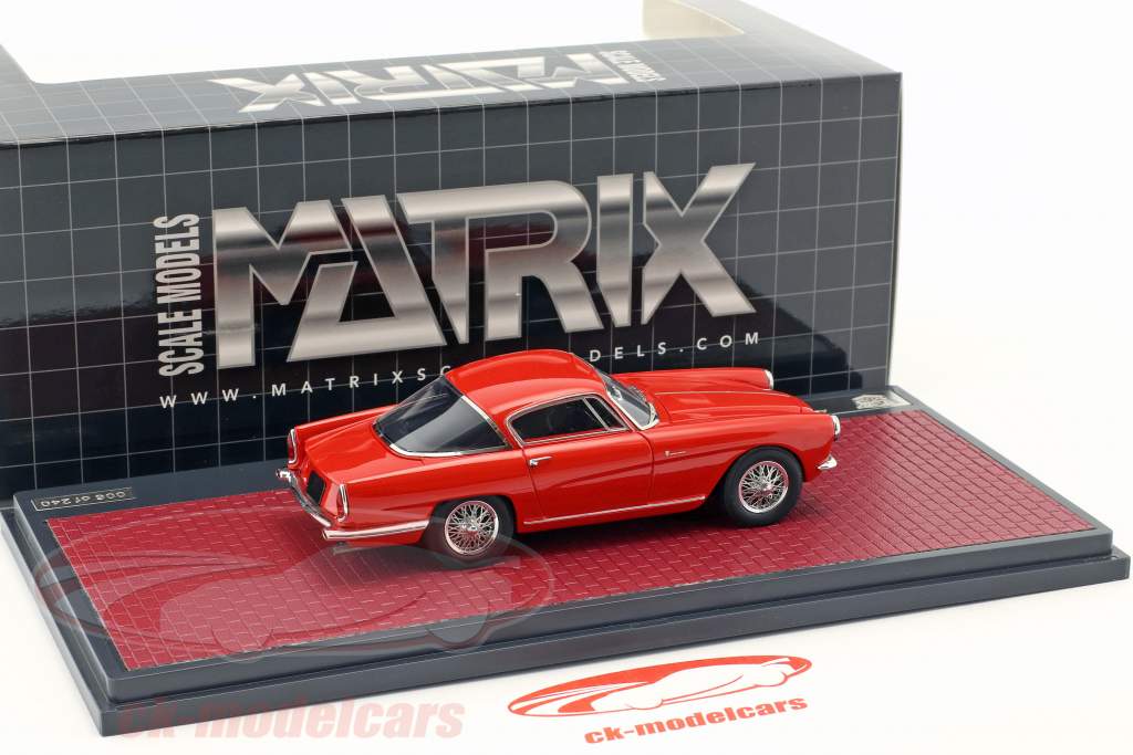 Aston Martin DB2/4 Coupe Bertone Arnolt Opførselsår 1953 rød 1:43 Matrix