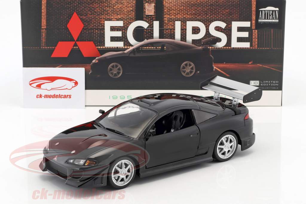 Mitsubishi Eclipse ano de construção 1995 preto 1:18 Greenlight
