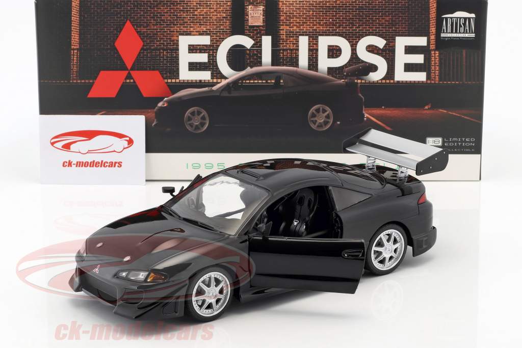 Mitsubishi Eclipse anno di costruzione 1995 nero 1:18 Greenlight