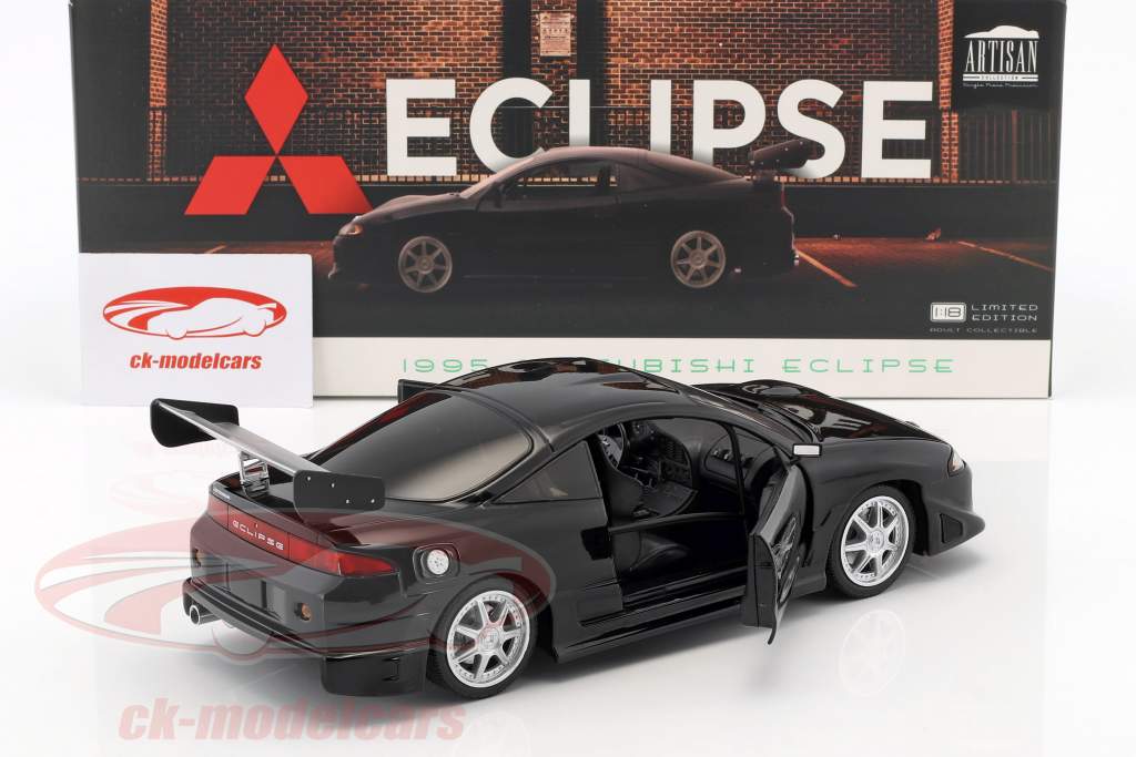 Mitsubishi Eclipse year 1995 black 1:18 Greenlight