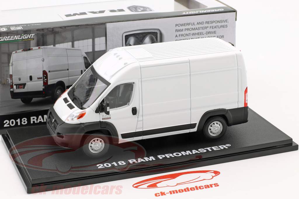 Ram ProMaster 2500 Cargo van année de construction 2018 blanc 1:43 Greenlight