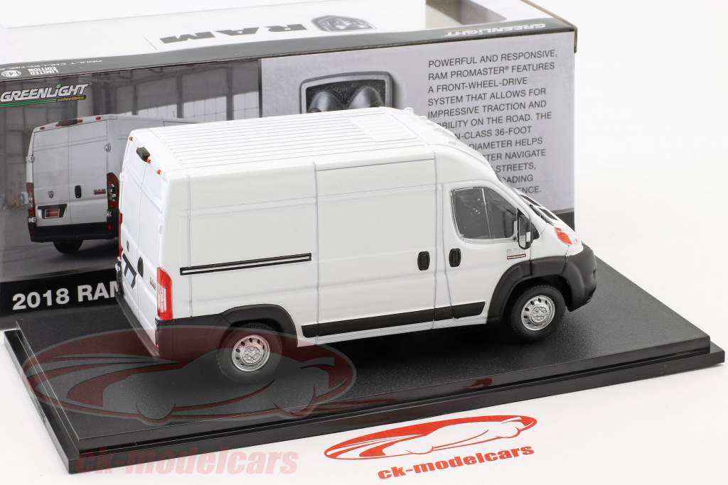 Ram ProMaster 2500 Cargo van year 2018 white 1:43 Greenlight