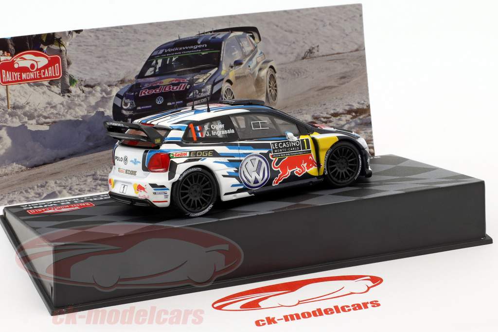 Volkswagen VW Polo R WRC #1 vincitore Rallye Monte Carlo 2016 Ogier, Ingrassia 1:43 Altaya