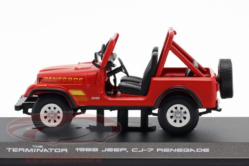 Sarah Conner's Jeep CJ-7 Construction year 1983 Movie Terminator (1984) red 1:43 Greenlight