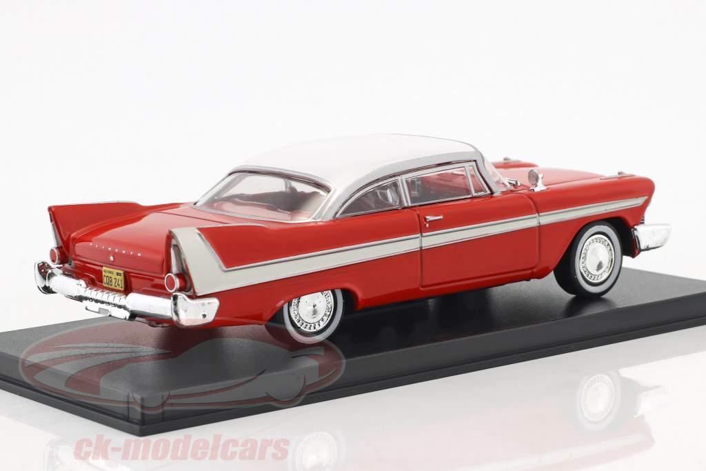 Plymouth Fury anno di costruzione 1958 film Christine (1983) rosso / bianco / argento 1:43 Greenlight