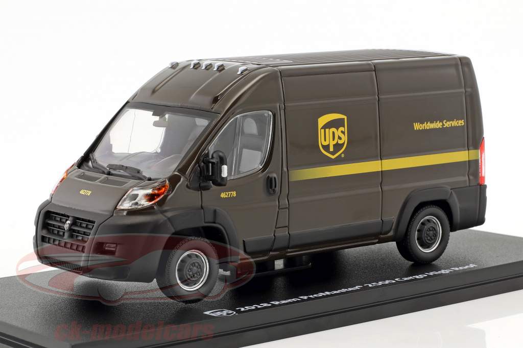 Ram ProMaster 2500 Cargo UPS Kastenwagen Baujahr 2018 braun 1:43 Greenlight