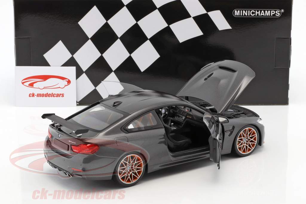 BMW M4 GTS year 2016 gray metallic 1:18 Minichamps