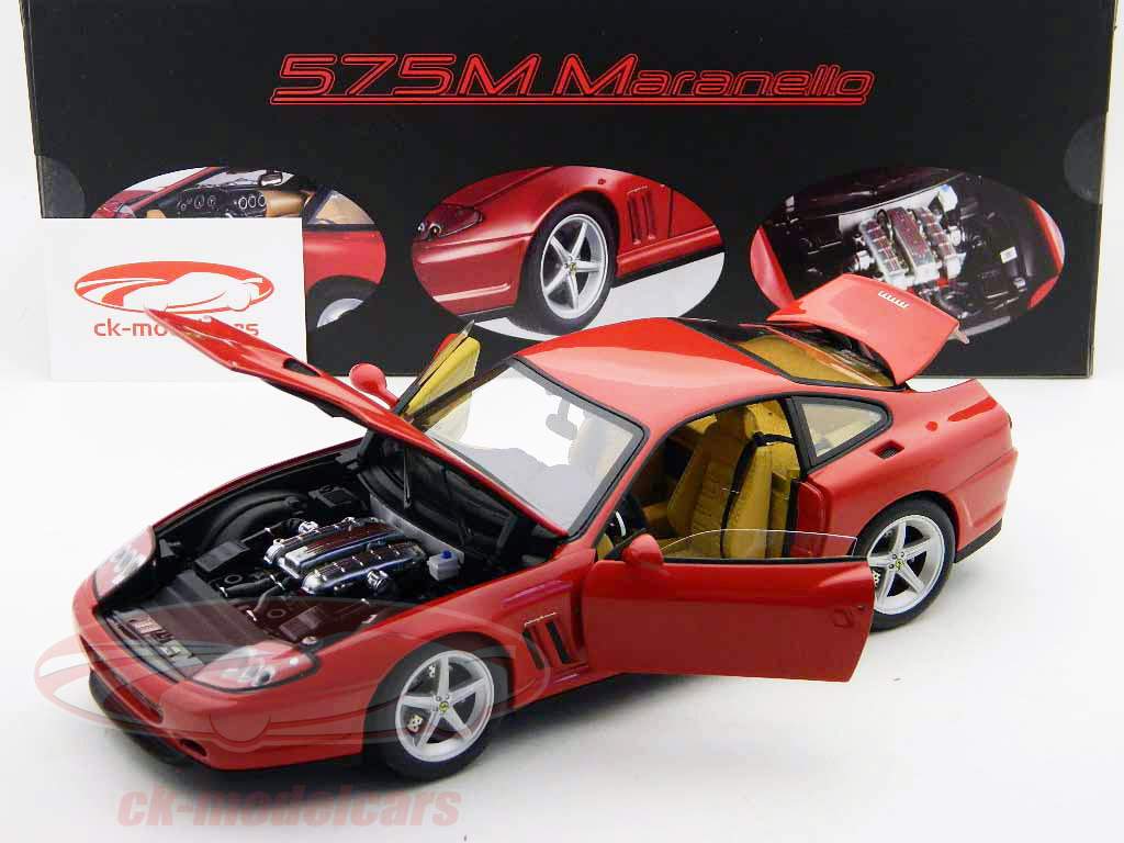 Ferrari 575 M Maranello rød / rød 1:18 Hotwheels Elite