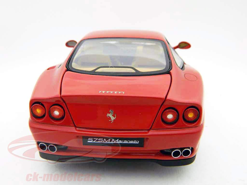 Ferrari 575 M Maranello rød / rød 1:18 Hotwheels Elite
