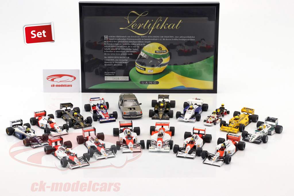 Minichamps 1:43 17-Car Set Ayrton Senna Racing Car