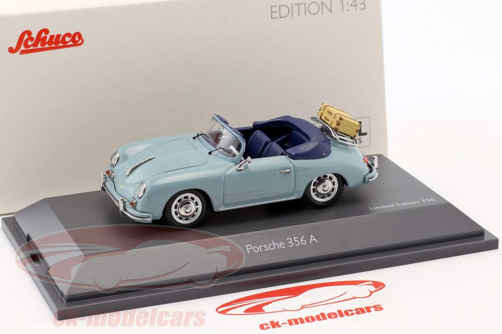 Porsche 356 A Cabriolet Reisezeit meißenblau 1:43 Schuco