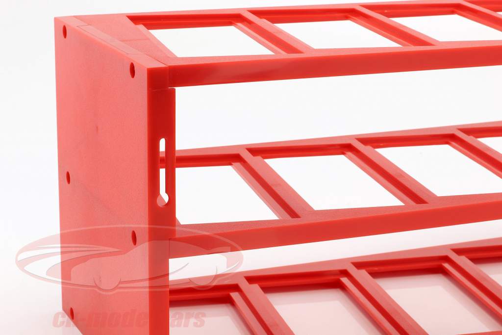 plastic vitrine voor omhoog naar 15 Ferrari F1 modellen in schaal 1:43 rood Atlas