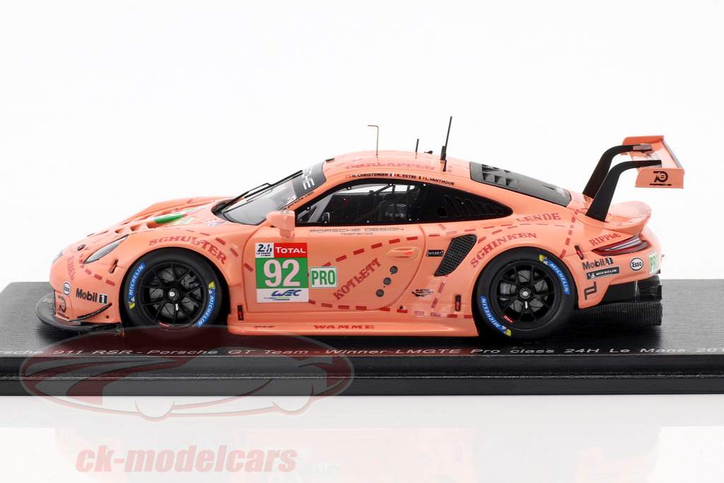 Porsche 911 (991) RSR #92 klasse winnaar LMGTE-Pro 24h LeMans 2018 1:43 Spark