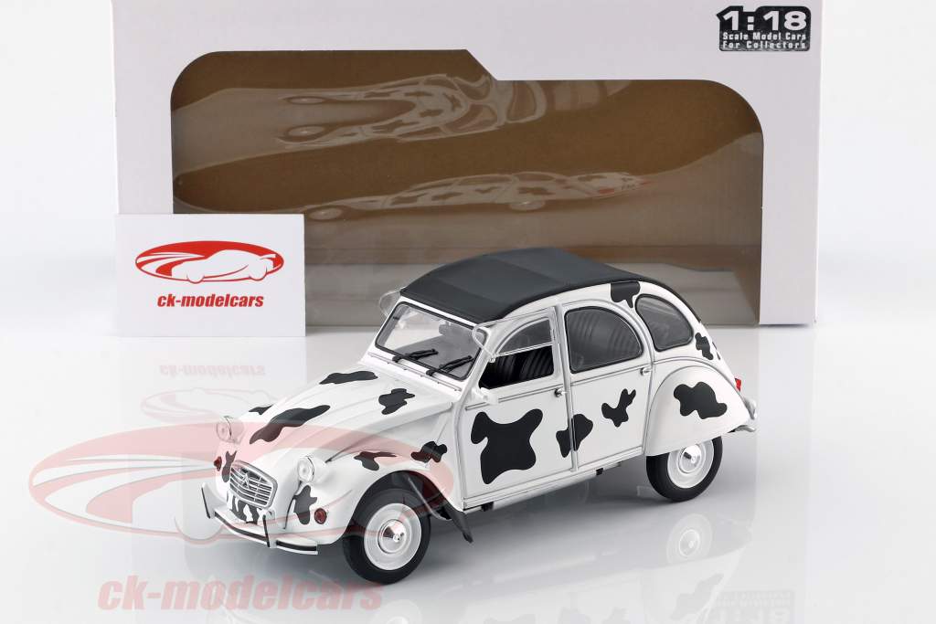 Citroen 2CV6 Vache Baujahr 1986 weiß / schwarz 1:18 Solido