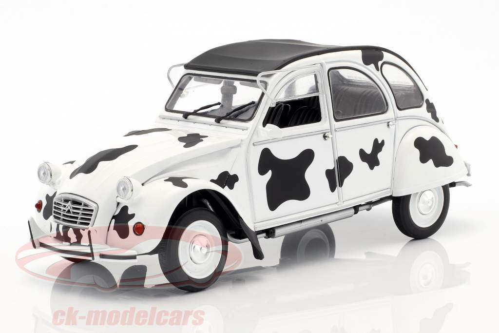 Citroen 2CV6 Vache Baujahr 1986 weiß / schwarz 1:18 Solido
