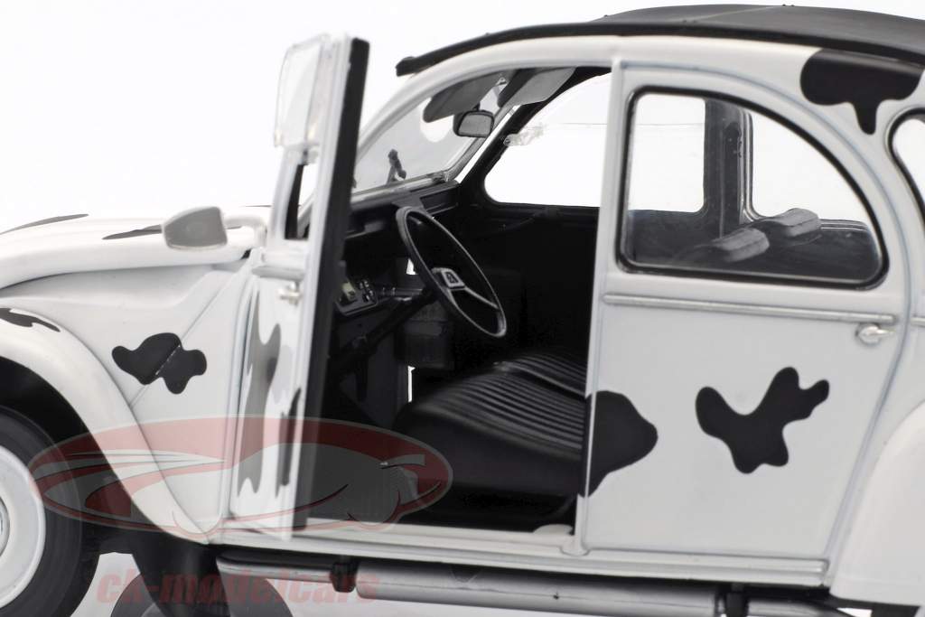 Citroen 2CV6 Vache Baujahr 1986 weiß / schwarz 1:18 Solido