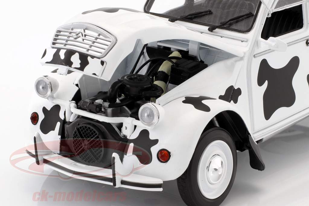 Citroen 2CV6 Vache Baujahr 1986 weiß / schwarz 1:18 Solido