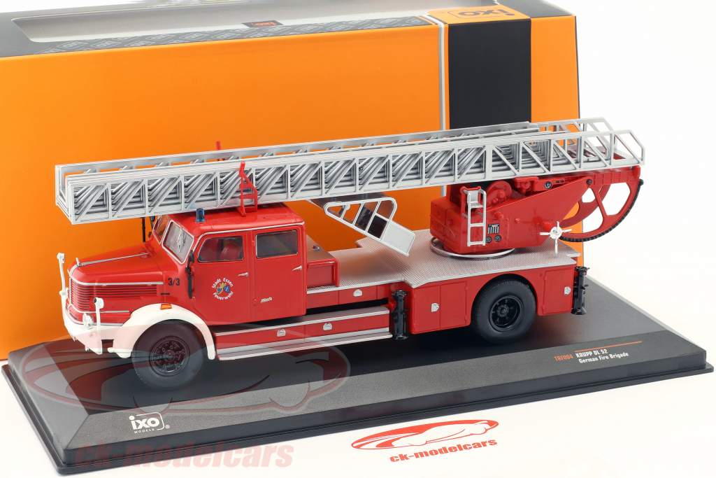 Krupp DL52 with ladder fire Department Essen red 1:43 Ixo