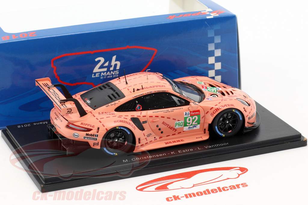 Porsche 911 (991) RSR #92 classe vencedor LMGTE-Pro 24h LeMans 2018 1:43 Spark