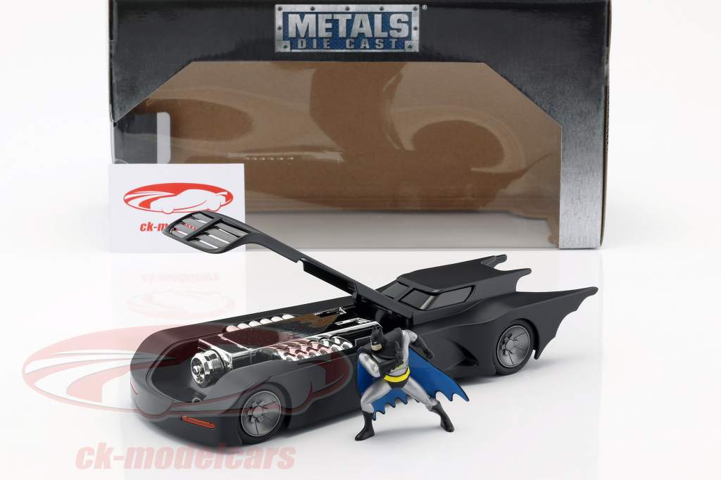 Animated Batmobile with Batman figure matt black 1:24 Jada Toys