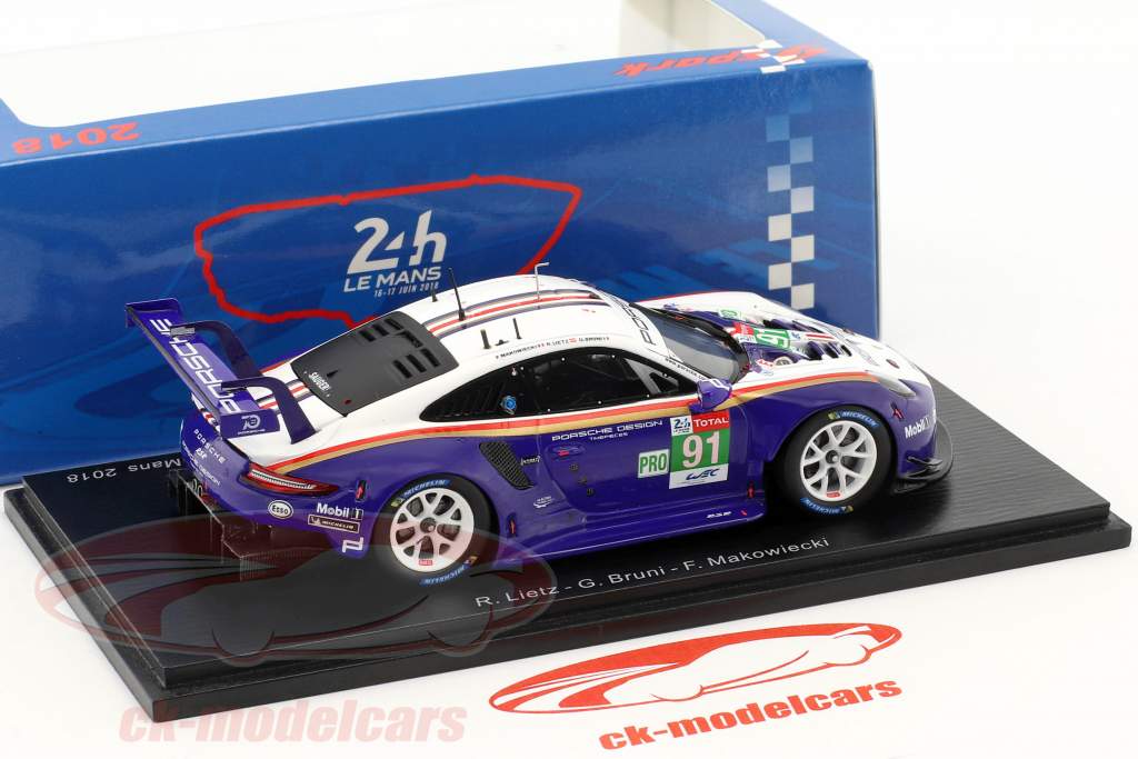 Porsche 911 (991) GT3 RSR #91 2º LMGTE Pro classe 24h LeMans 2018 1:43 Spark