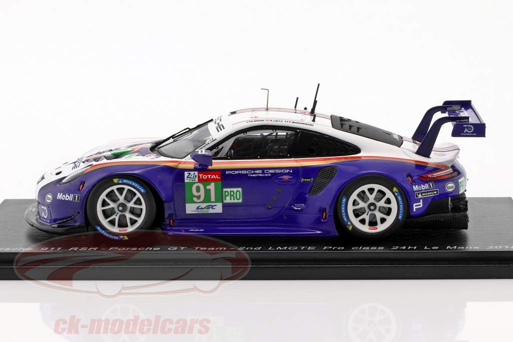 Porsche 911 (991) GT3 RSR #91 2º LMGTE Pro classe 24h LeMans 2018 1:43 Spark