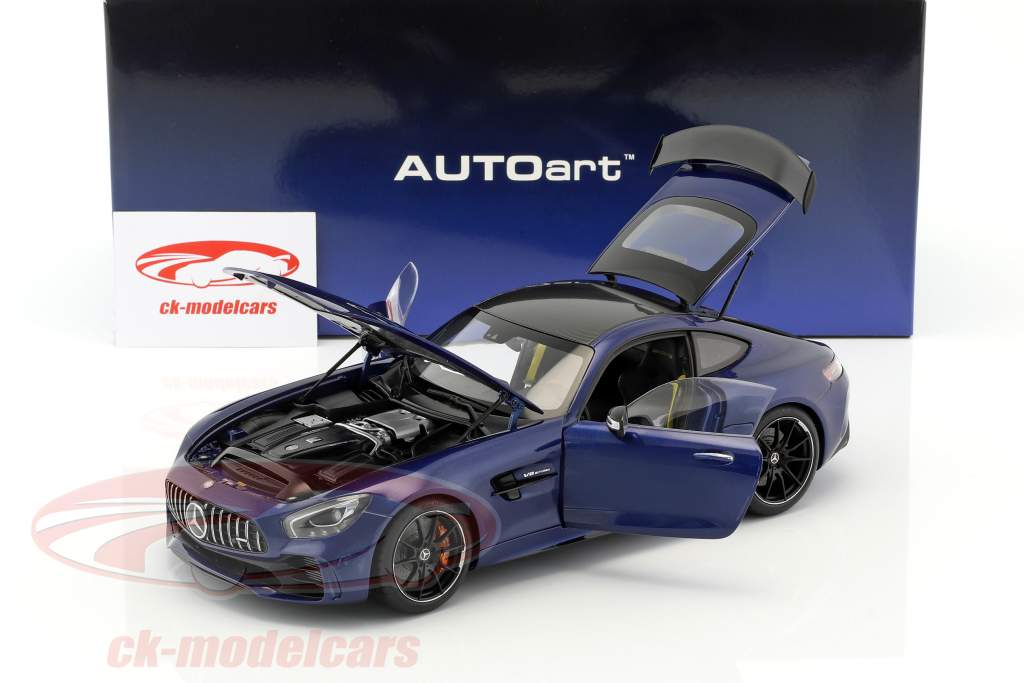 Mercedes-Benz AMG GT R año de construcción 2017 brillante azul metálico 1:18 AUTOart