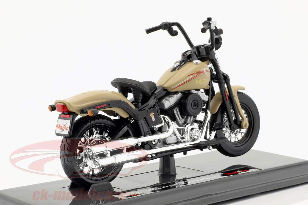 Harley-Davidson FLSTSB Cross Bones year 2008 beige 1:18 Maisto