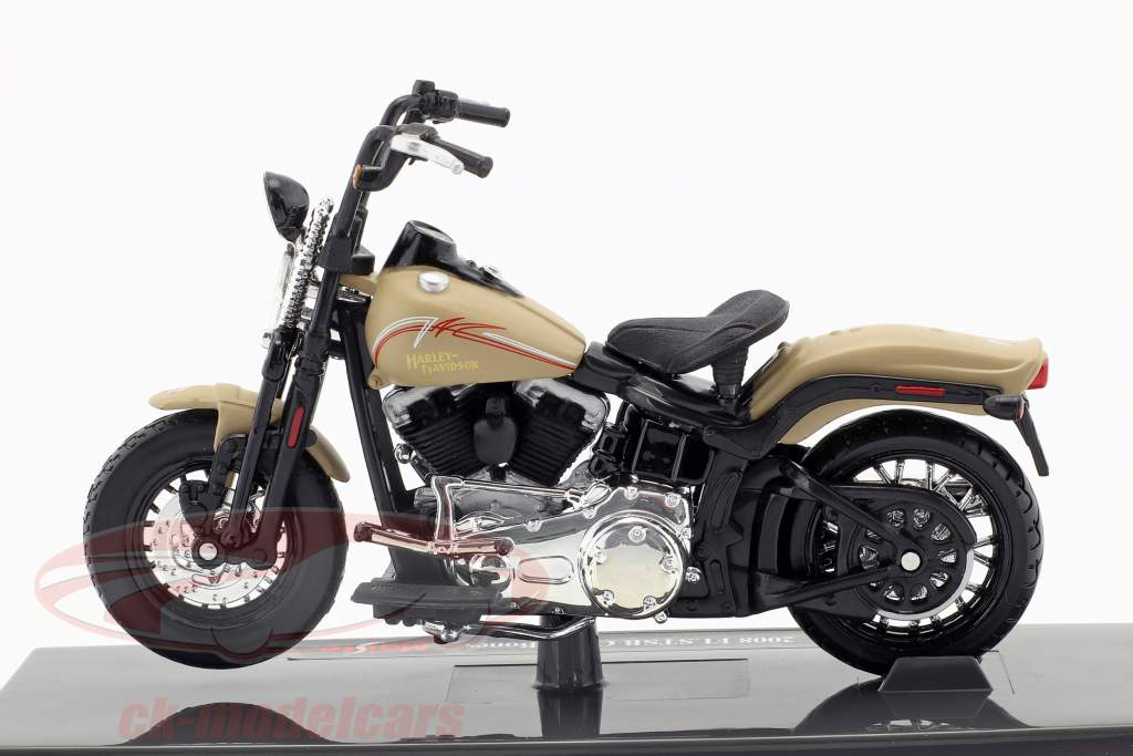 Harley-Davidson FLSTSB Cross Bones année de construction 2008 beige 1:18 Maisto