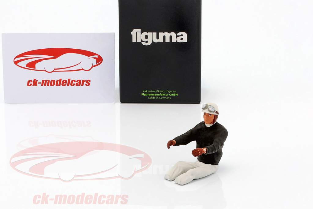 assis coureur figure avec noir pull-over 1:18 FigurenManufaktur