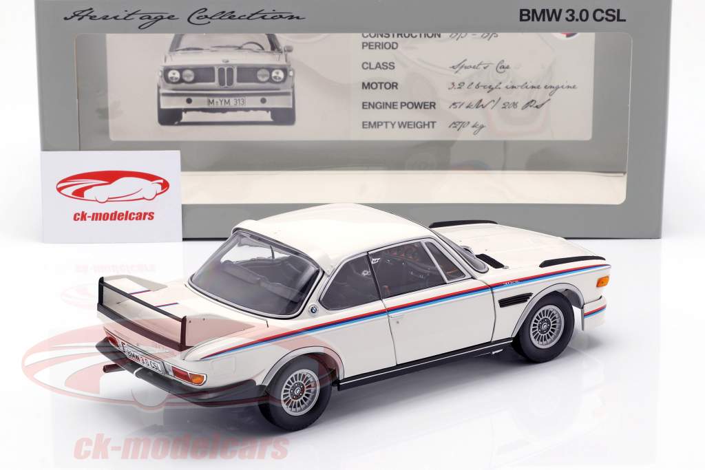 BMW 3.0 CSL jaar 1973-75 wit 1:18 Minichamps