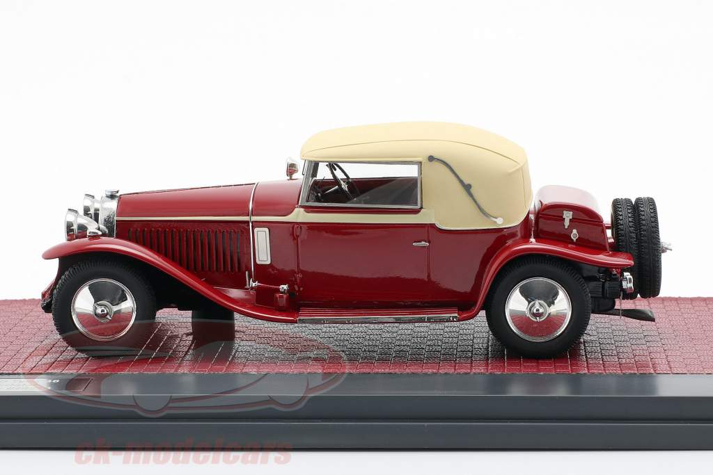 Bugatti タイプ 46 Faux カブリオレ Veth & Zoon 築 1930 赤 / ベージュ 1:43 Matrix