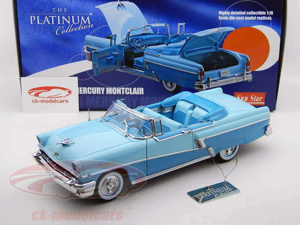 Mercury Montclair Convertible Année 1956 2 tons bleu 1:18 SunStar