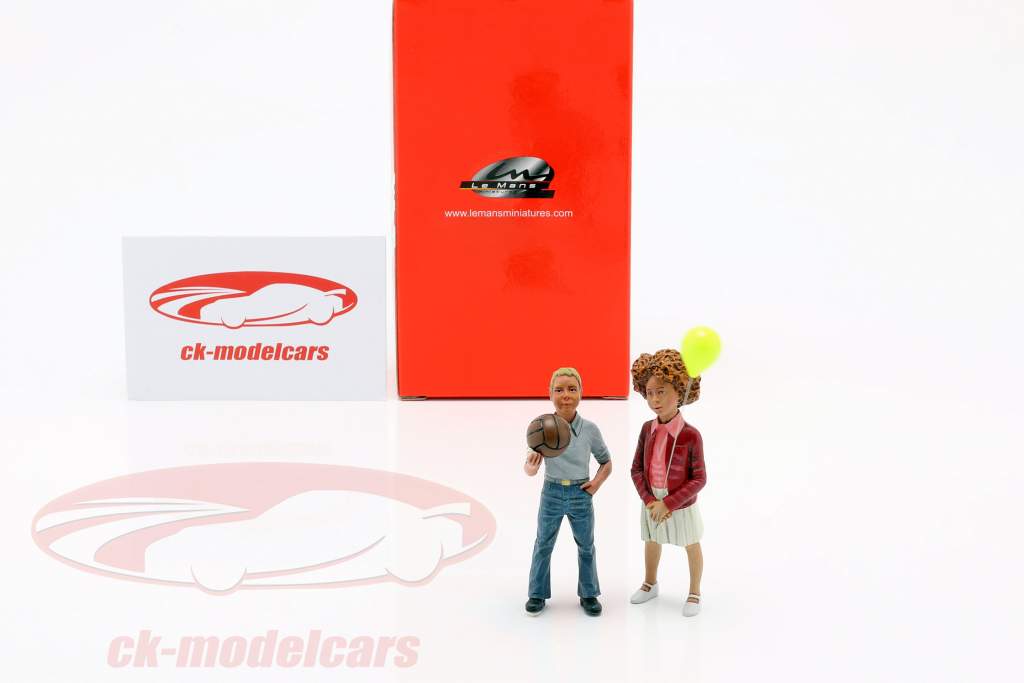 Рис Set 2 дети с воздушный шар и мяч 1:18 LeMansMiniatures