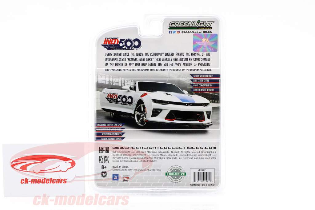 Chevrolet Camaro SS Indy 500 2017 Event Car 1:64 Greenlight