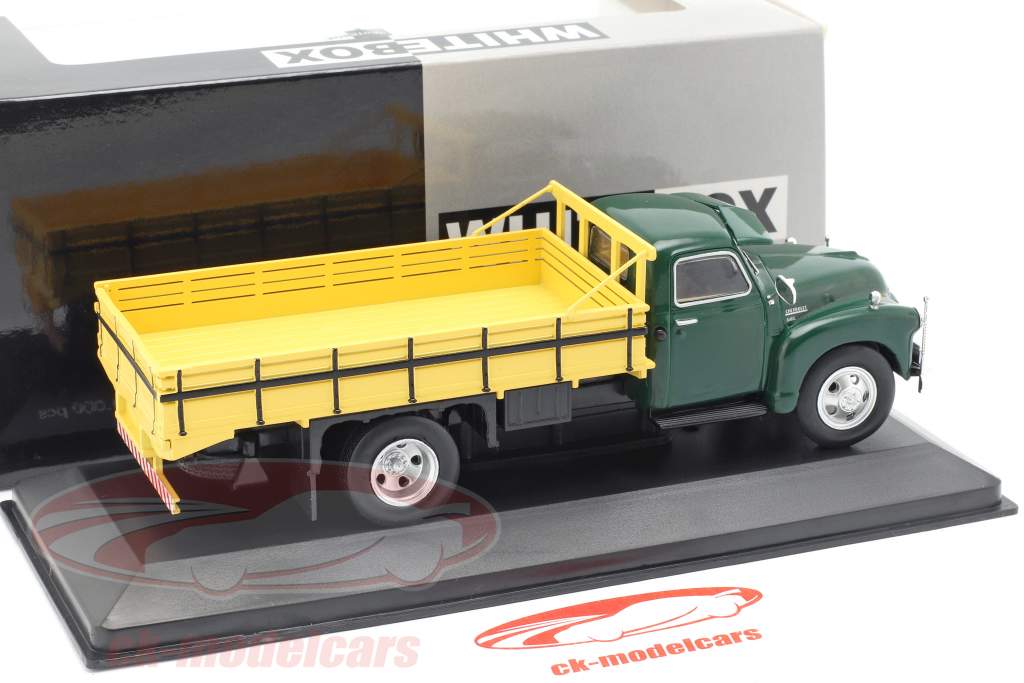 Chevrolet 6400 camion piattaforma anno di costruzione 1949 verde / giallo 1:43 WhiteBox