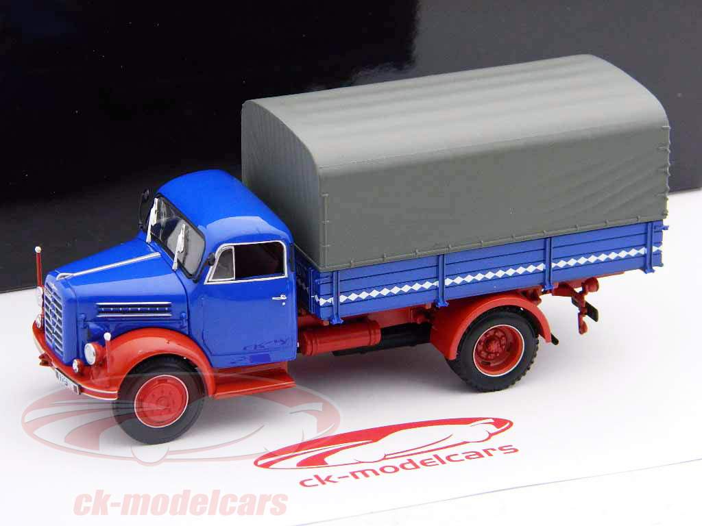 Borgward B4500 Pritsche blue-red 1:43 Minichamps