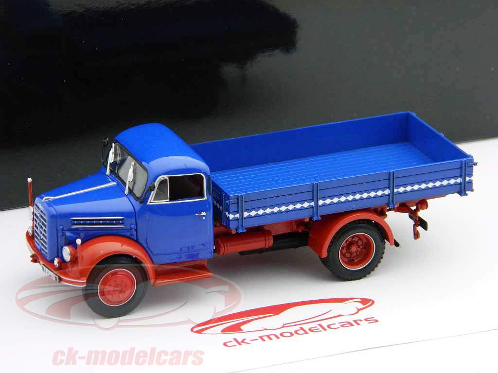 Borgward B4500 Pritsche blue-red 1:43 Minichamps