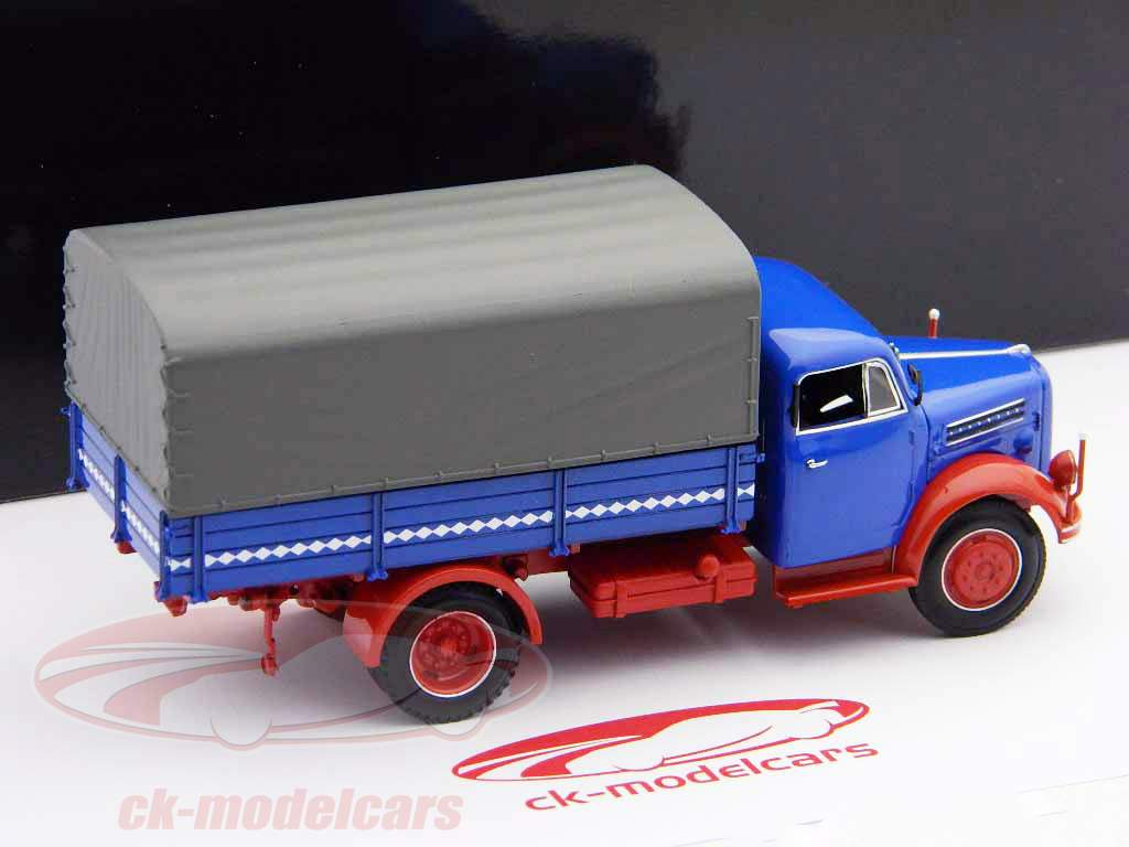 Borgward B4500 Pritsche blue-red 1:43 Minichamps
