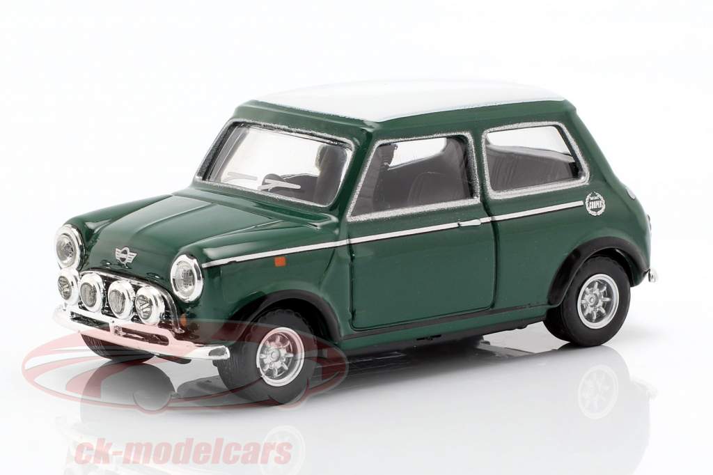 Mini Cooper с гоночный лампы зеленый / белый 1:43 Cararama
