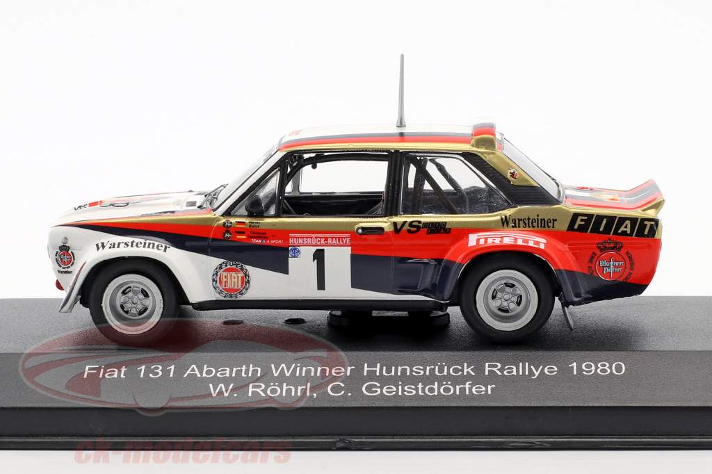 Fiat 131 Abarth #1 Vinder Hunsrück Rallye 1980 Röhrl, Geistdörfer 1:43 CMR