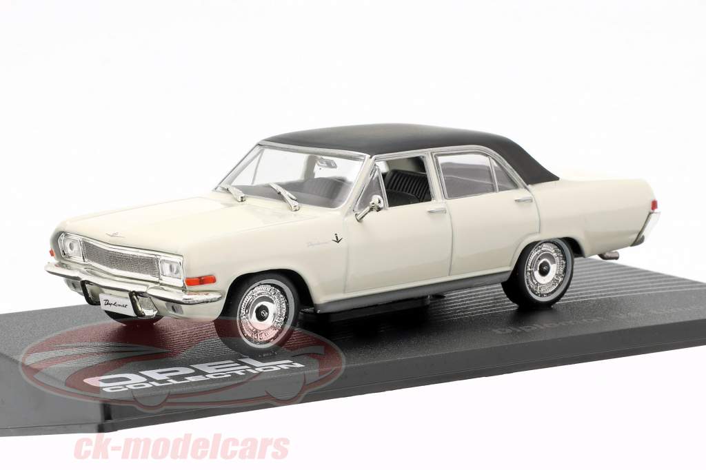 Opel Diplomat V8 Limousine Baujahr 1964 weiß mit schwarzem Dach 1:43 Ixo Altaya