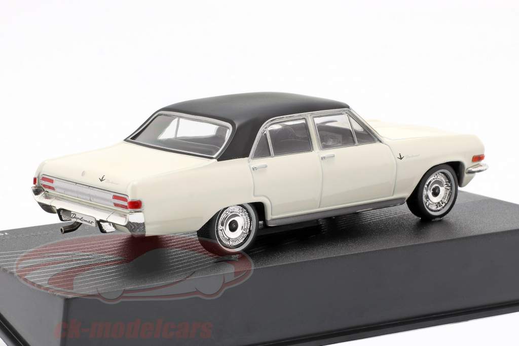 Opel Diplomat V8 Limousine Baujahr 1964 weiß mit schwarzem Dach 1:43 Ixo Altaya