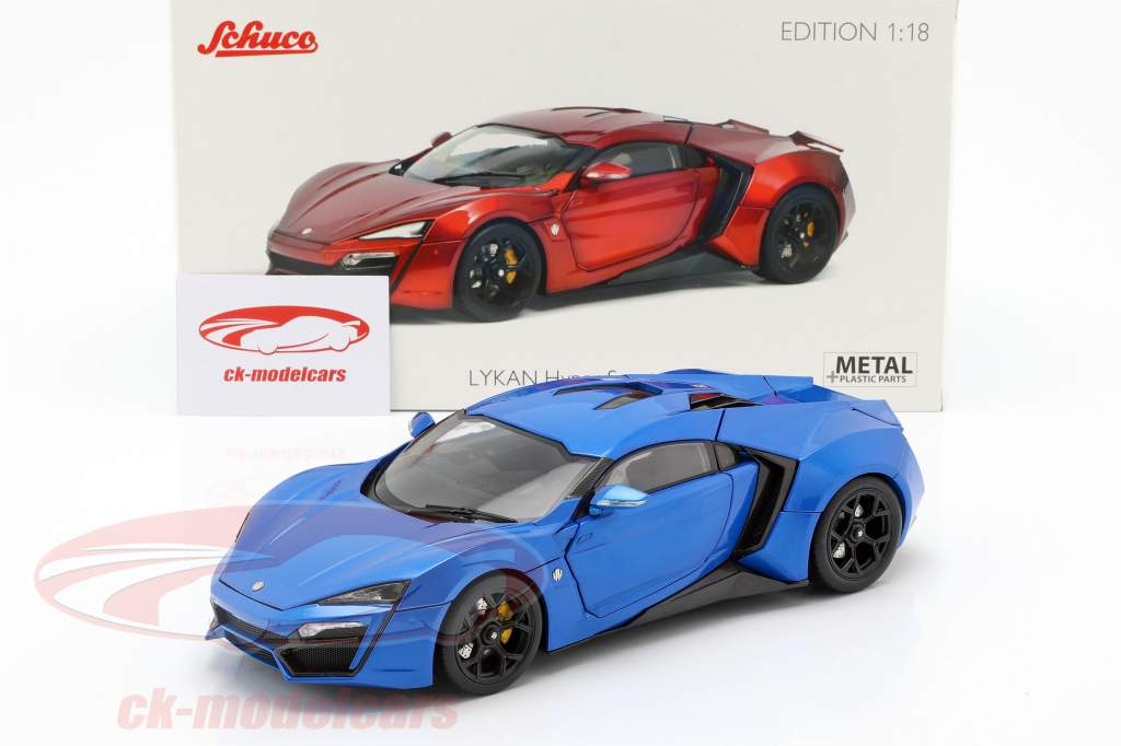 Lykan Hypersport Opførselsår 2014-2016 blå 1:18 Schuco