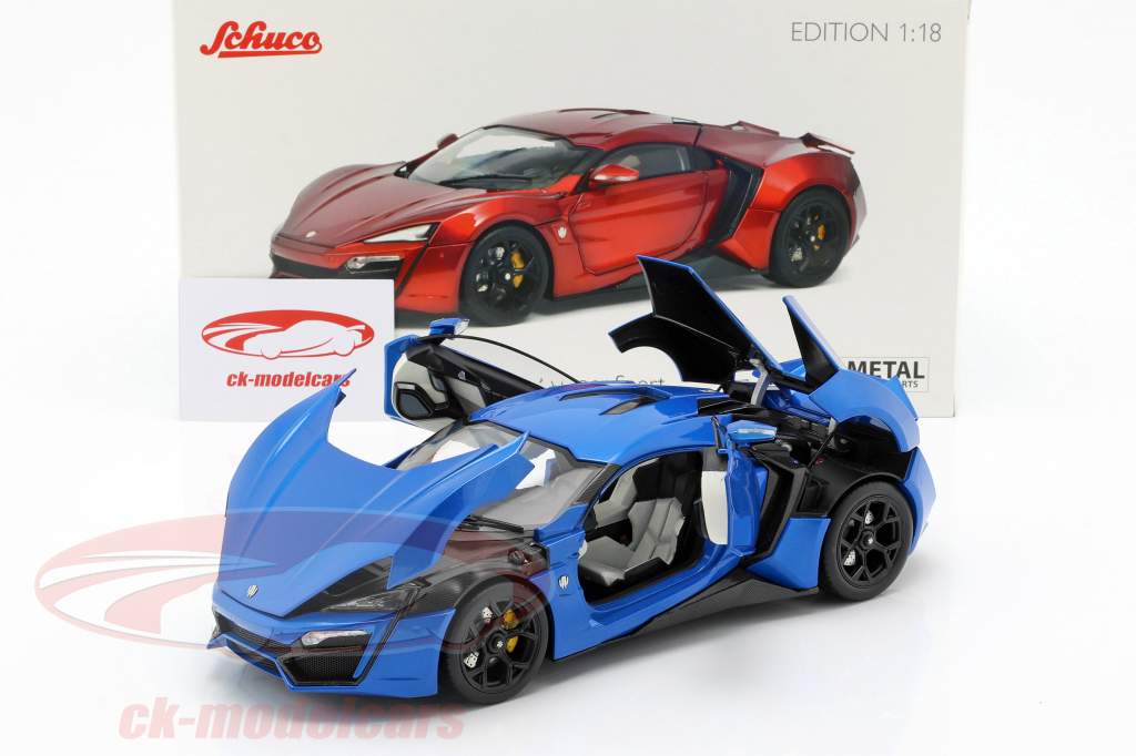 Lykan Hypersport Opførselsår 2014-2016 blå 1:18 Schuco
