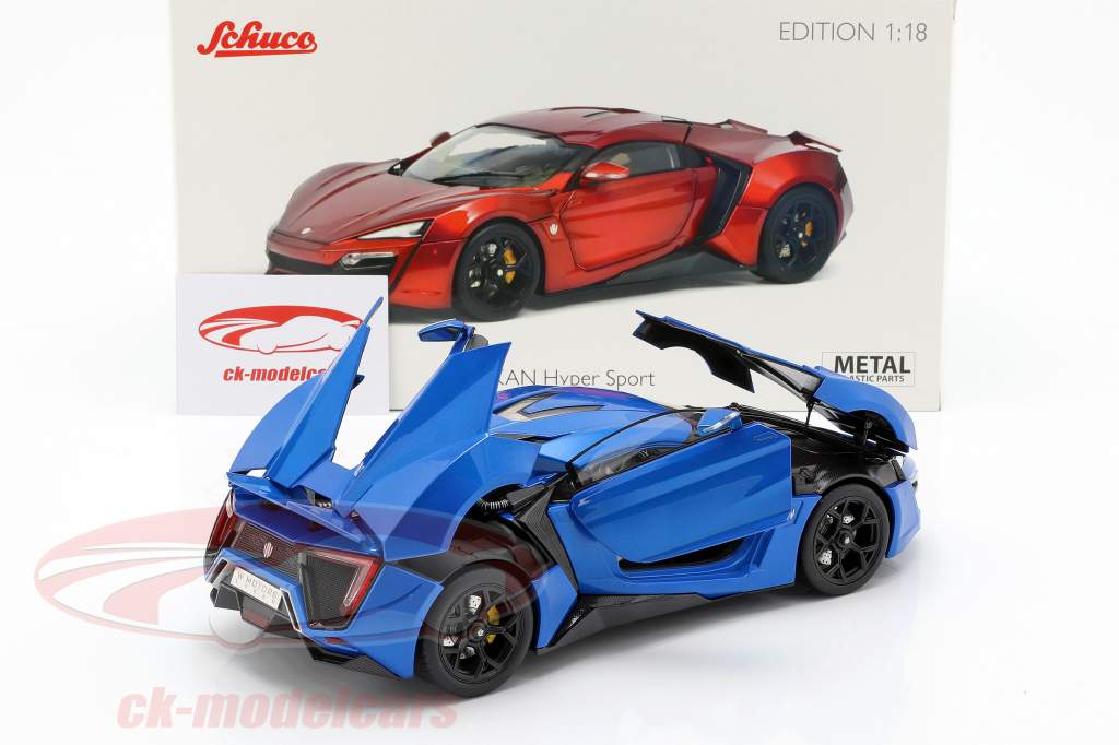 Lykan Hypersport Opførselsår 2014-2016 blå 1:18 Schuco